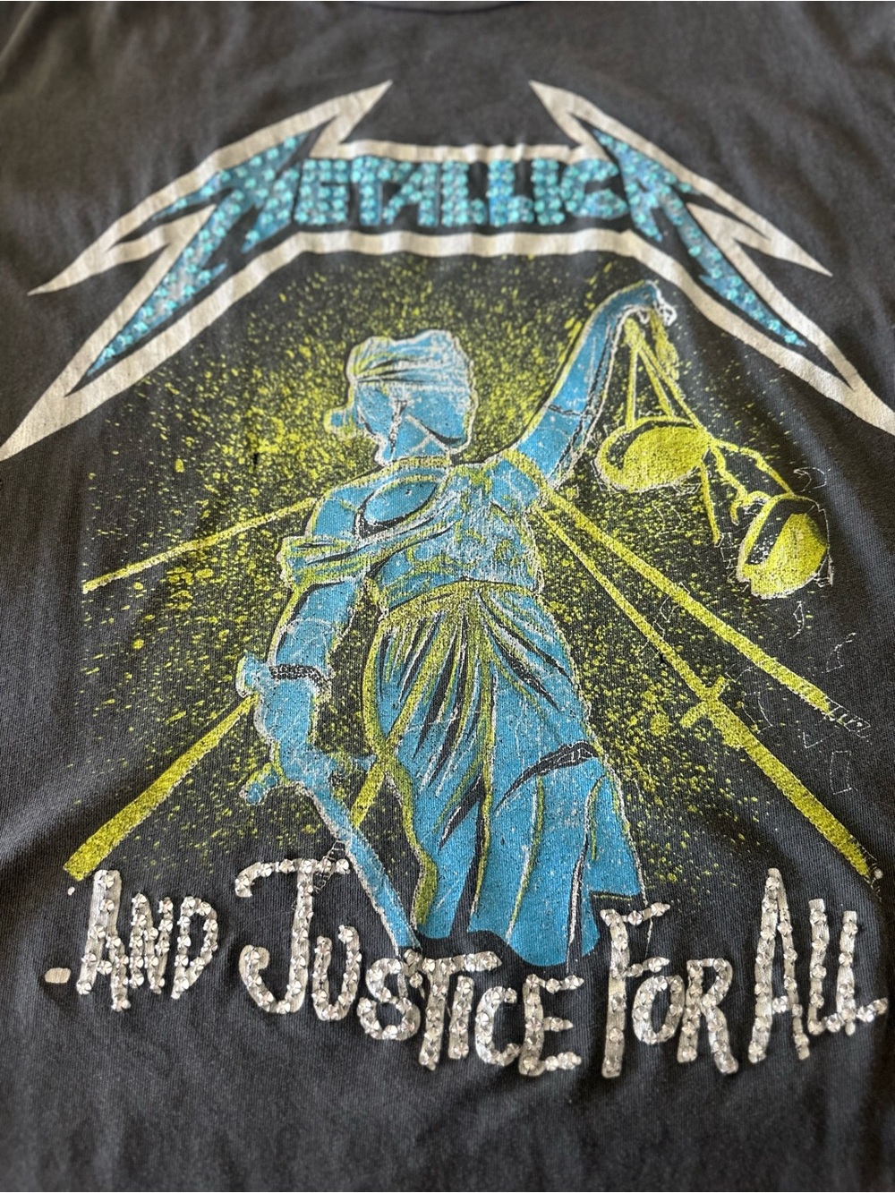 MadeWorn Metallica LIMITED RELEASE Rhinestone Graphic